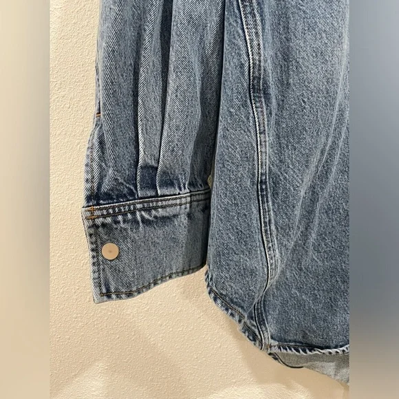 APIECE APART Oversized Denim Button Up Jacket Size Large - Picture 8 of 14